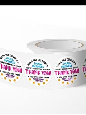 500pcs “Thank You" Small Business Sticker Labels~1 inch